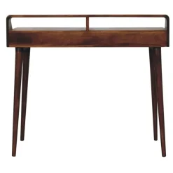 Artisan Furniture Verhoogde kastanjebruine sidetable met 2 lades, bruin Best