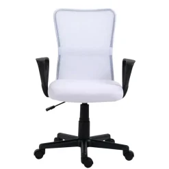 Nordlys Verstelbare witte stoffen bureaustoel Clearance