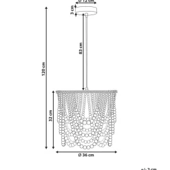 Leen Bakker VERUGAL - Kroonluchter - Lichtbruin - Rubberhout Best