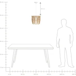Leen Bakker VERUGAL - Kroonluchter - Lichtbruin - Rubberhout Best