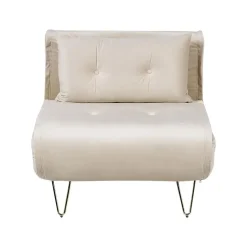 Beliani VESTFOLD - Slaapbank - Beige - Fluweel Outlet