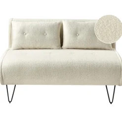 Beliani VESTFOLD - Slaapbank - Lichtbeige - Bouclé Online