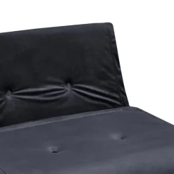 Beliani VESTFOLD - Slaapbank - Zwart - Fluweel New