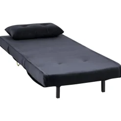 Beliani VESTFOLD - Slaapbank - Zwart - Fluweel New