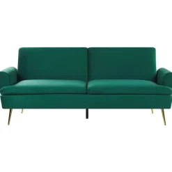 Beliani VETTRE - Slaapbank - Groen - Fluweel Sale