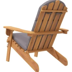 vidaXL - Adirondack tuinstoel - Kussens - Bruin - Acaciahout - 75x84x90 cm New