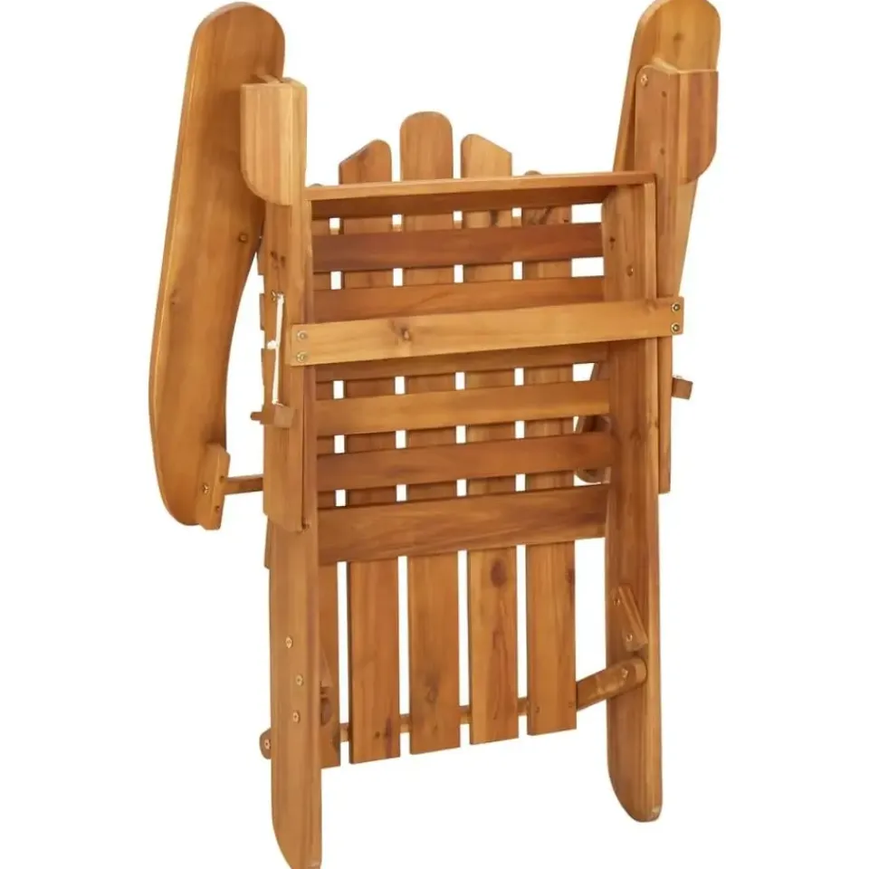vidaXL - Adirondack tuinstoel - Kussens - Bruin - Acaciahout - 75x84x90 cm New