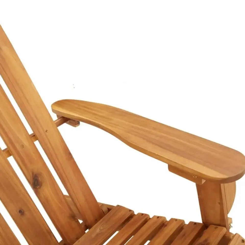 vidaXL - Adirondack tuinstoel - Kussens - Bruin - Acaciahout - 75x84x90 cm New