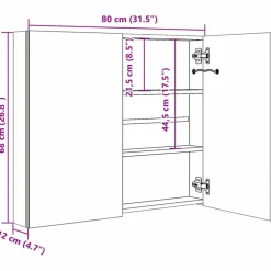 vidaXL - Badkamerkast - Antraciet - MDF Discount