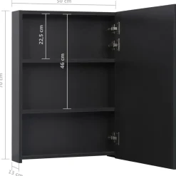 vidaXL - Badkamerkast - Antraciet - MDF