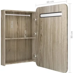 vidaXL - Badkamerkast - Bruin - MDF Clearance