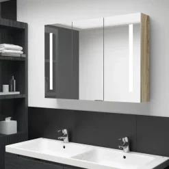 vidaXL - Badkamerkast - Grijs - MDF - 89 x 14 x 62 cm Online