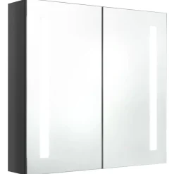 vidaXL - Badkamerkast - Grijs - MDF - 62 x 14 x 60 cm Hot