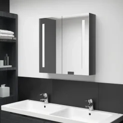 vidaXL - Badkamerkast - Grijs - MDF - 62 x 14 x 60 cm Hot