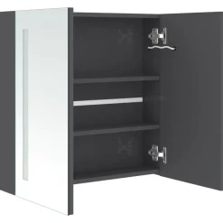 vidaXL - Badkamerkast - Grijs - MDF - 62 x 14 x 60 cm Hot