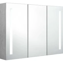 vidaXL - Badkamerkast - Grijs - MDF - 89 x 14 x 62 cm New