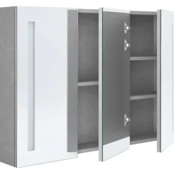 vidaXL - Badkamerkast - Grijs - MDF - 89 x 14 x 62 cm New