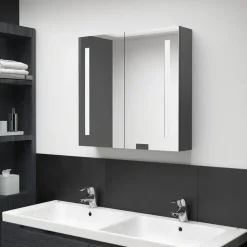 vidaXL - Badkamerkast - Grijs - MDF - 62 x 14 x 60 cm Outlet