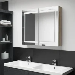 vidaXL - Badkamerkast - Wit - MDF