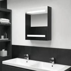 vidaXL - Badkamerkast - Zwart - MDF Best