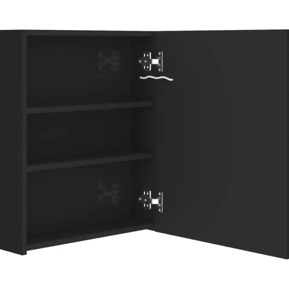 vidaXL - Badkamerkast - Zwart - MDF Best