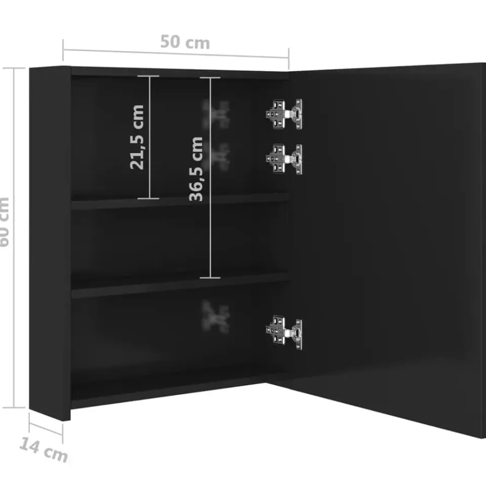 vidaXL - Badkamerkast - Zwart - MDF Best
