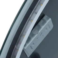 vidaXL - Badkamerspiegel - Zilver - Aluminium - 70 cm Best