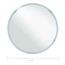 vidaXL - Badkamerspiegel - Zilver - Aluminium - 70 cm Best