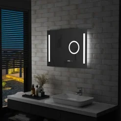 vidaXL - Badkamerspiegel - Zilver - Aluminium - 80 x 60 cm Hot