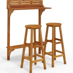 vidaXL - Balkonbarset - Bruin - Acaciahout Clearance