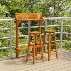 vidaXL - Balkonbarset - Bruin - Acaciahout Clearance