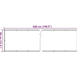 vidaXL - Balkonscherm - Antraciet - 90 x 500 cm