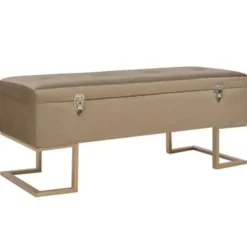 vidaXL - Bank - Beige - Stof Hot