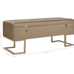 vidaXL - Bank - Beige - Stof Hot