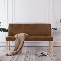 vidaXL - Bank - Bruin - Kunstleer New