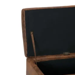 vidaXL - Bank - Bruin - Kunstleer - 116 cm Online