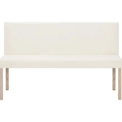 vidaXL - Bank - Crème - Kunstleer Clearance