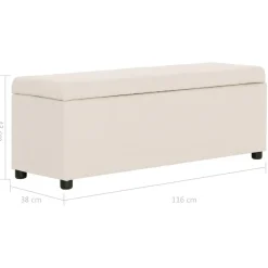 vidaXL - Bank - Crème - Polyester Online