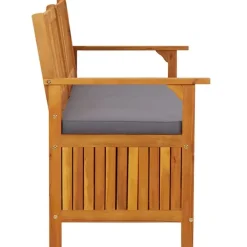 vidaXL - Bank - Grijs - Hout - 148 x 62 x 84 cm Discount