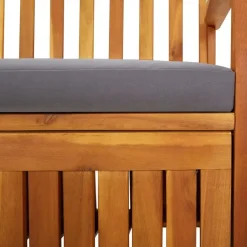 vidaXL - Bank - Grijs - Hout - 148 x 62 x 84 cm Discount