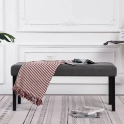 vidaXL - Bank - Grijs - Kunstleer Discount