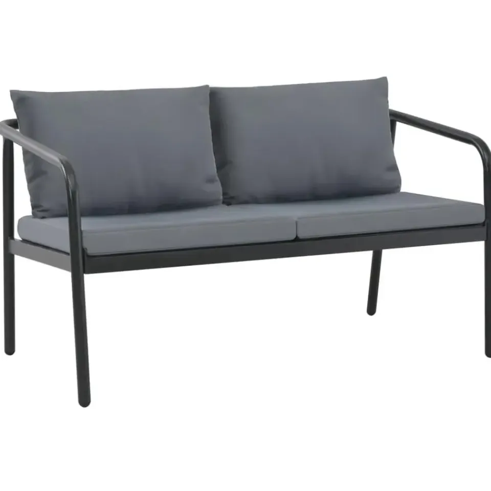 vidaXL - Bank - Grijs - Metaal Clearance