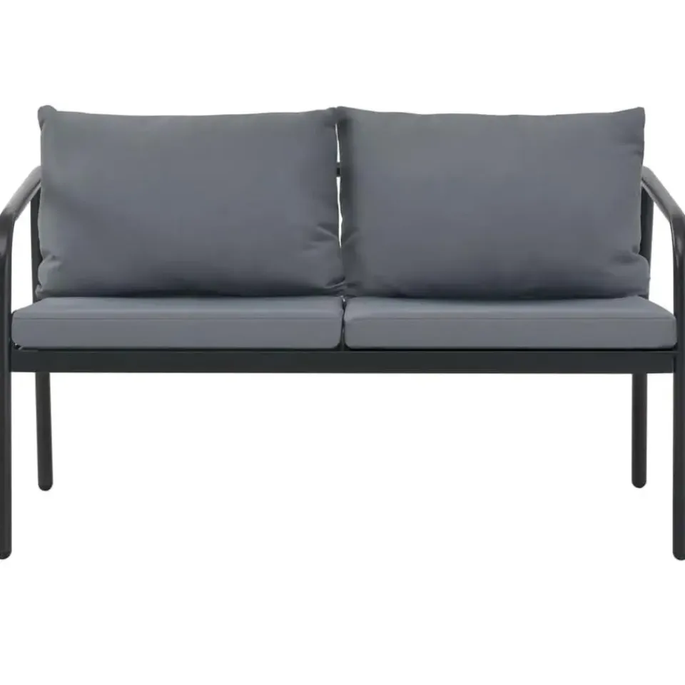 vidaXL - Bank - Grijs - Metaal Clearance