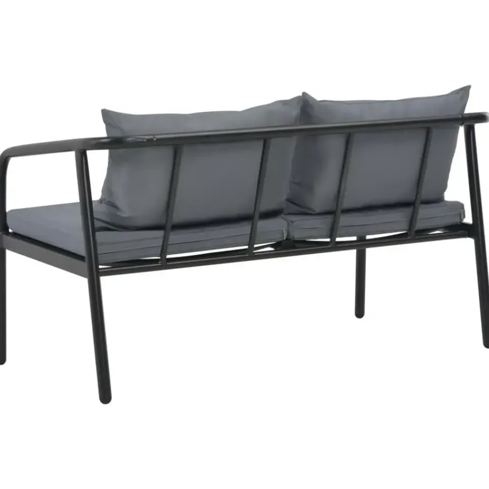 vidaXL - Bank - Grijs - Metaal Clearance