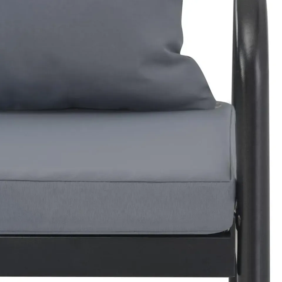 vidaXL - Bank - Grijs - Metaal Clearance