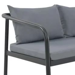 vidaXL - Bank - Grijs - Metaal Clearance