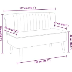 vidaXL - Bank - Grijs - Stof Best