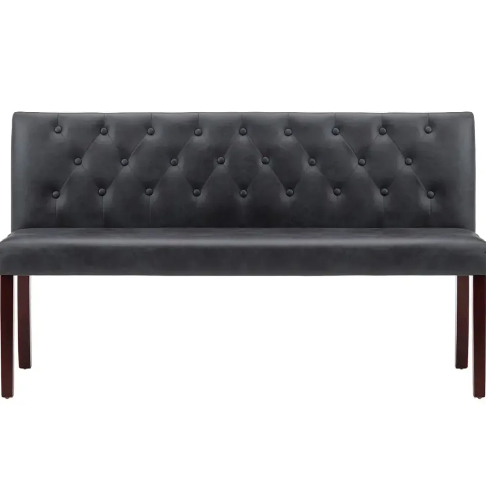 vidaXL - Bank - Grijs - Suède - 148.5 cm Outlet