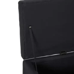 vidaXL - Bank - Zwart - Stof