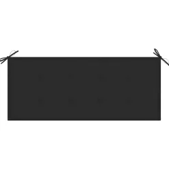 vidaXL - Bank Batavia met zwart kussen - Teakhout - 120x51.5x84 cm Discount